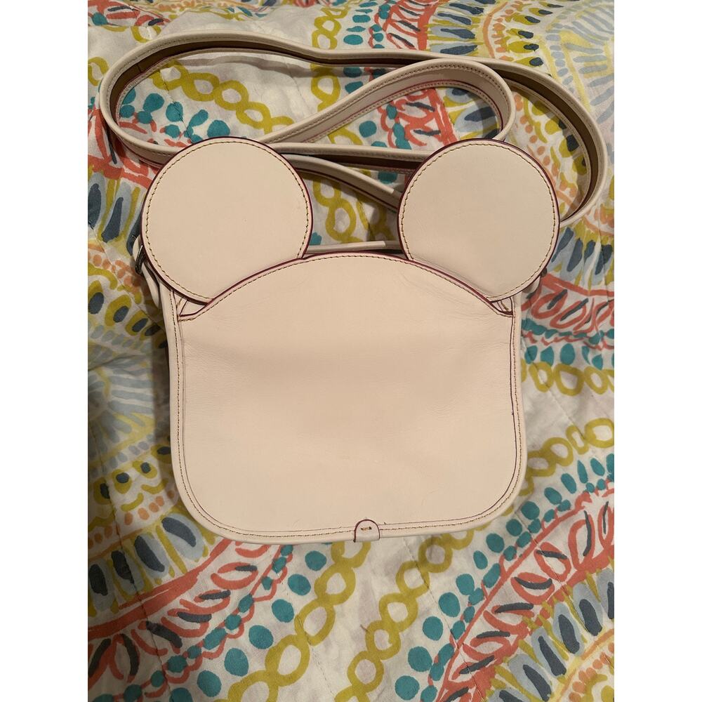 Disney x Coach Patricia Saddle Crossbody With Mickey Mouse Ears Bag Chalk